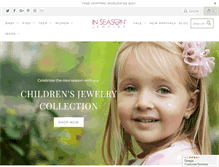 Tablet Screenshot of inseasonjewelry.com